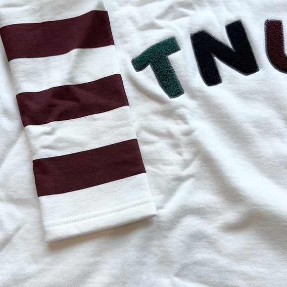 NWT Tuckernuck Sport Fleece Varsity Pullover White size XS/S - Picture 10 of 16